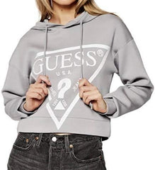GUESS Damen Active Long Sleeve Oversized Logo Hooded Sweatshirt Kapuzenpullover