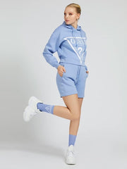 GUESS Damen Active Long Sleeve Oversized Logo Hooded Sweatshirt Kapuzenpullover
