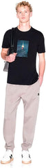 Armani Exchange Herren Sweatpants One Block Up, Color Contrast Embroiderd Logo