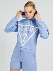 GUESS Damen Active Long Sleeve Oversized Logo Hooded Sweatshirt Kapuzenpullover