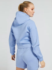 GUESS Damen Active Long Sleeve Oversized Logo Hooded Sweatshirt Kapuzenpullover