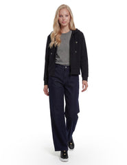GUESS Damen Full Zip Sweatshirt Olympe Full Zip Hoodie Sweatsh