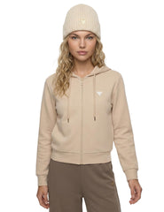 GUESS Damen Full Zip Sweatshirt Olympe Full Zip Hoodie Sweatsh