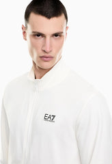 EA7 Emporio Armani Black/White (8NPV60-PJVRZ-M0036) Trainingsanzug für Herren, schwarz/weiß, aus Baumwolle, Reißverschluss, Jogginghose, Taschen, bequem, Logo, Größe L