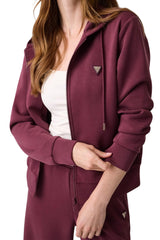GUESS Damen Full Zip Sweatshirt Olympe Full Zip Hoodie Sweatsh