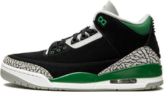Jordan Air 3 Retro Herren CT8532 030 Kieferngrün, Größe 45, Weiß, Grün, 11