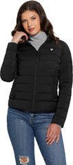 Guess Damen Steppjacke Solid Heavy Diann Puffer Jacke