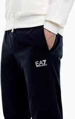 EA7 Emporio Armani Black/White (8NPV60-PJVRZ-M0036) Trainingsanzug für Herren, schwarz/weiß, aus Baumwolle, Reißverschluss, Jogginghose, Taschen, bequem, Logo, Größe L