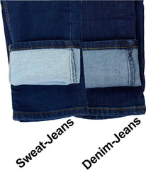 JEEL Herren Sweat-Jeans - Regular-Fit Straight-Cut - Stretch Washed Denim-Look - Jeans-Hose