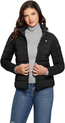 Guess Damen Steppjacke Solid Heavy Diann Puffer Jacke