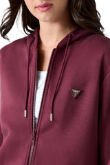 GUESS Damen Full Zip Sweatshirt Olympe Full Zip Hoodie Sweatsh