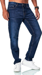 JEEL Herren Sweat-Jeans - Regular-Fit Straight-Cut - Stretch Washed Denim-Look - Jeans-Hose