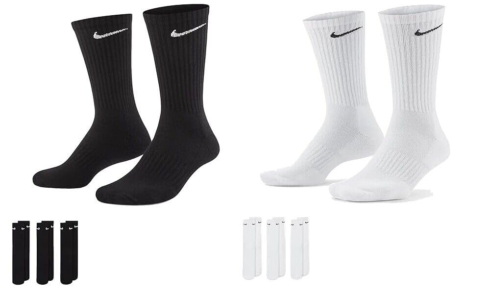 Nike Herren Everyday Cushioned Crew Crew-trainingssocken (6 Paar)