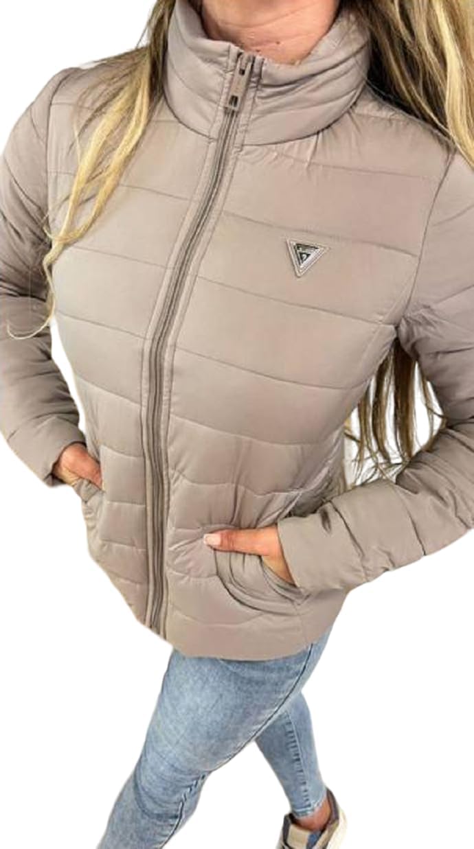 Guess Damen Steppjacke Solid Heavy Diann Puffer Jacke