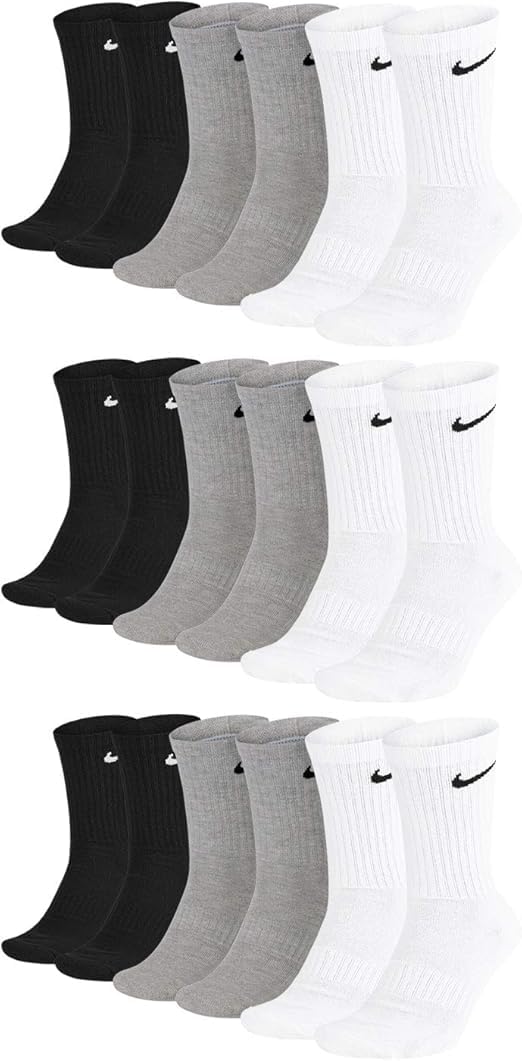 Nike Herren Everyday Cushioned Crew Crew-trainingssocken (6 Paar)