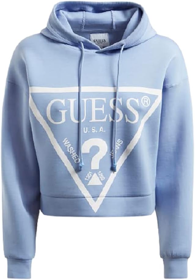 GUESS Damen Active Long Sleeve Oversized Logo Hooded Sweatshirt Kapuzenpullover