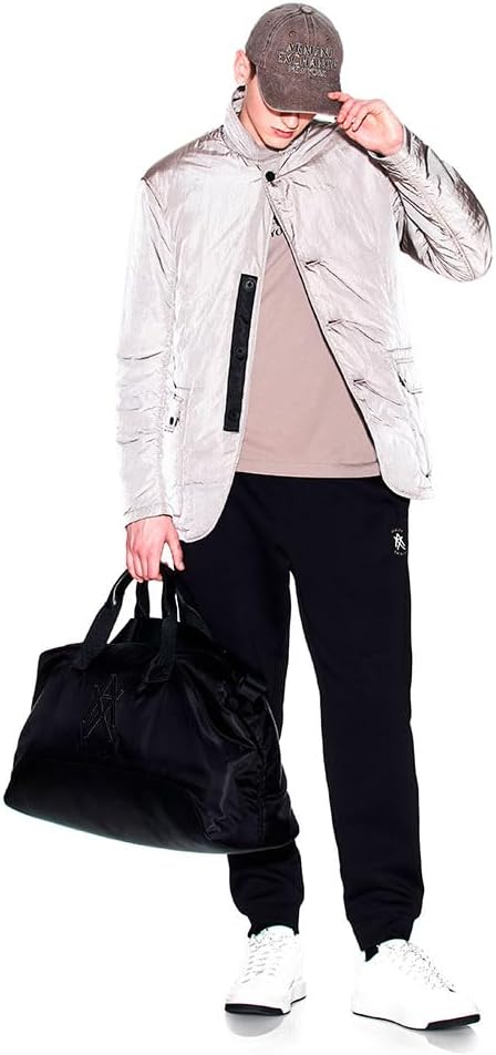 Armani Exchange Herren Sweatpants One Block Up, Color Contrast Embroiderd Logo