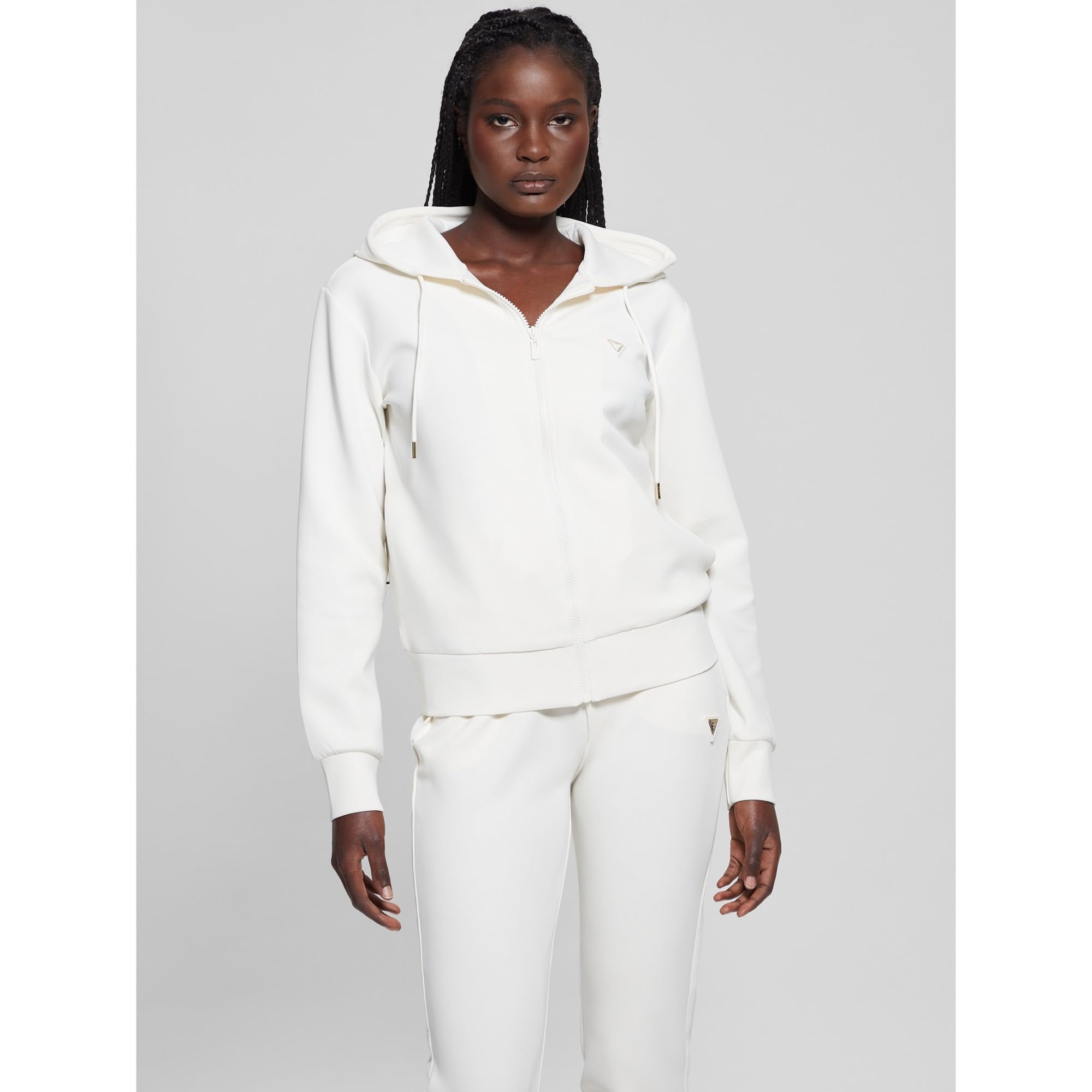 GUESS Damen Full Zip Sweatshirt Olympe Full Zip Hoodie Sweatsh