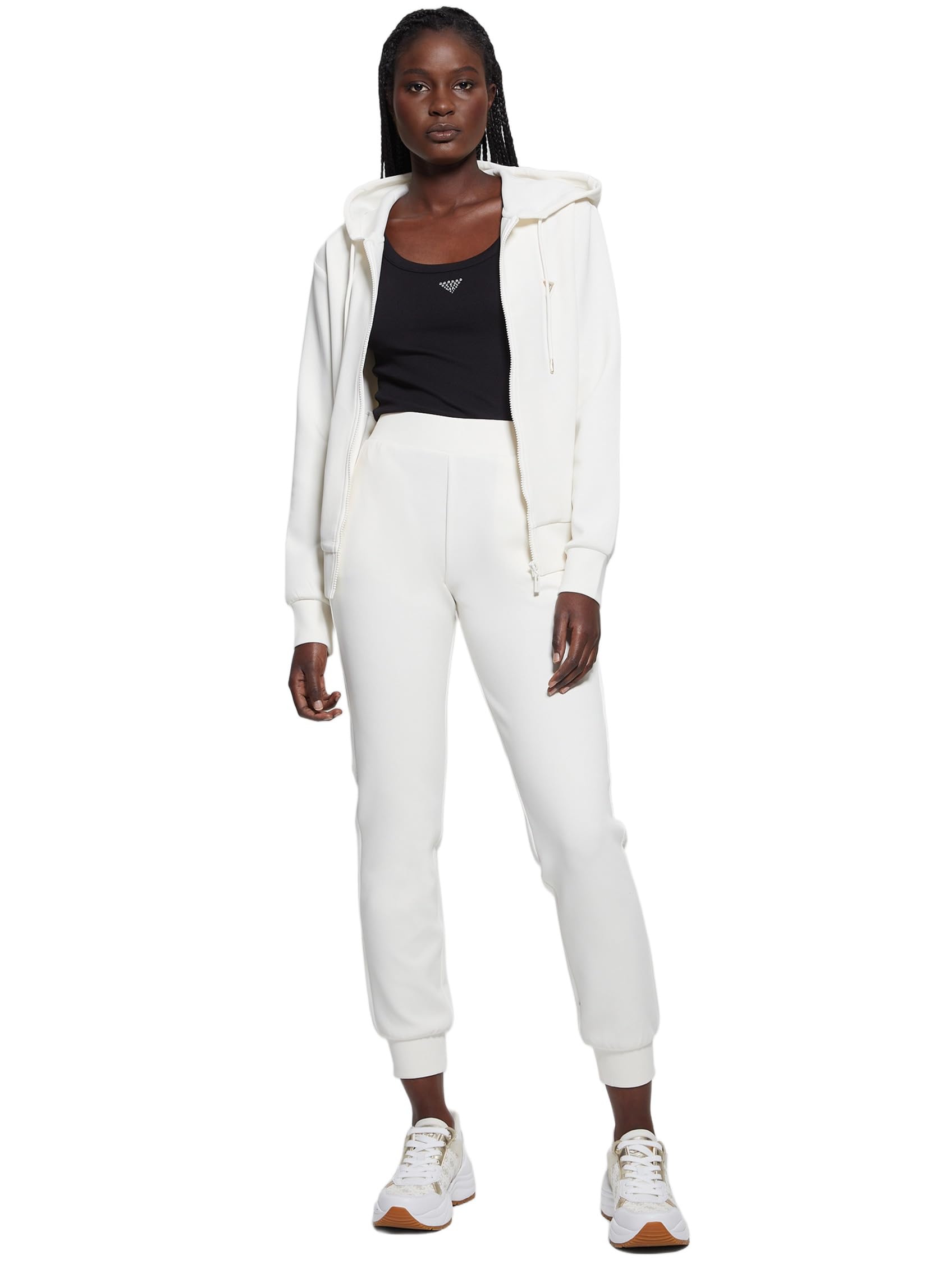 GUESS Damen Full Zip Sweatshirt Olympe Full Zip Hoodie Sweatsh