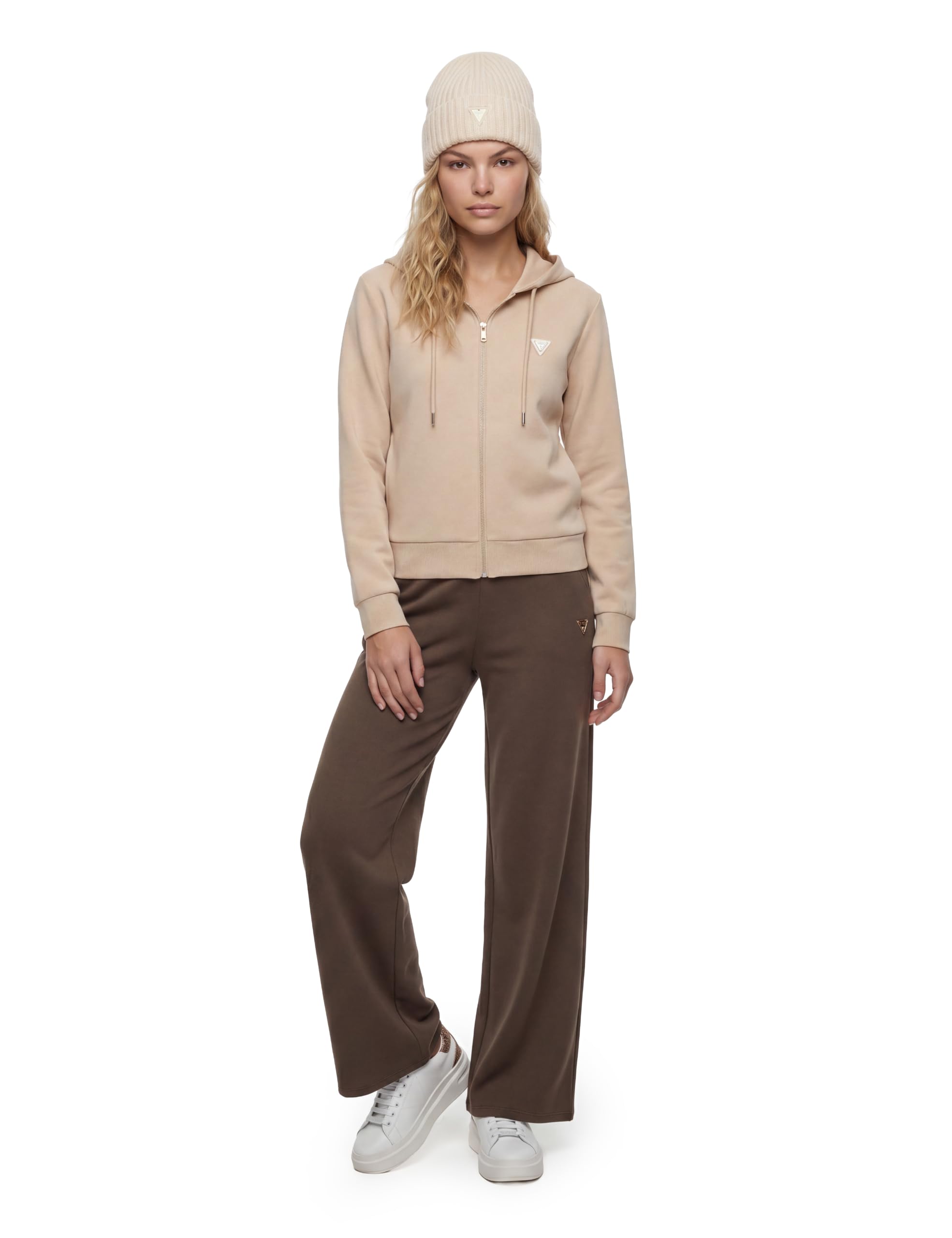 GUESS Damen Full Zip Sweatshirt Olympe Full Zip Hoodie Sweatsh