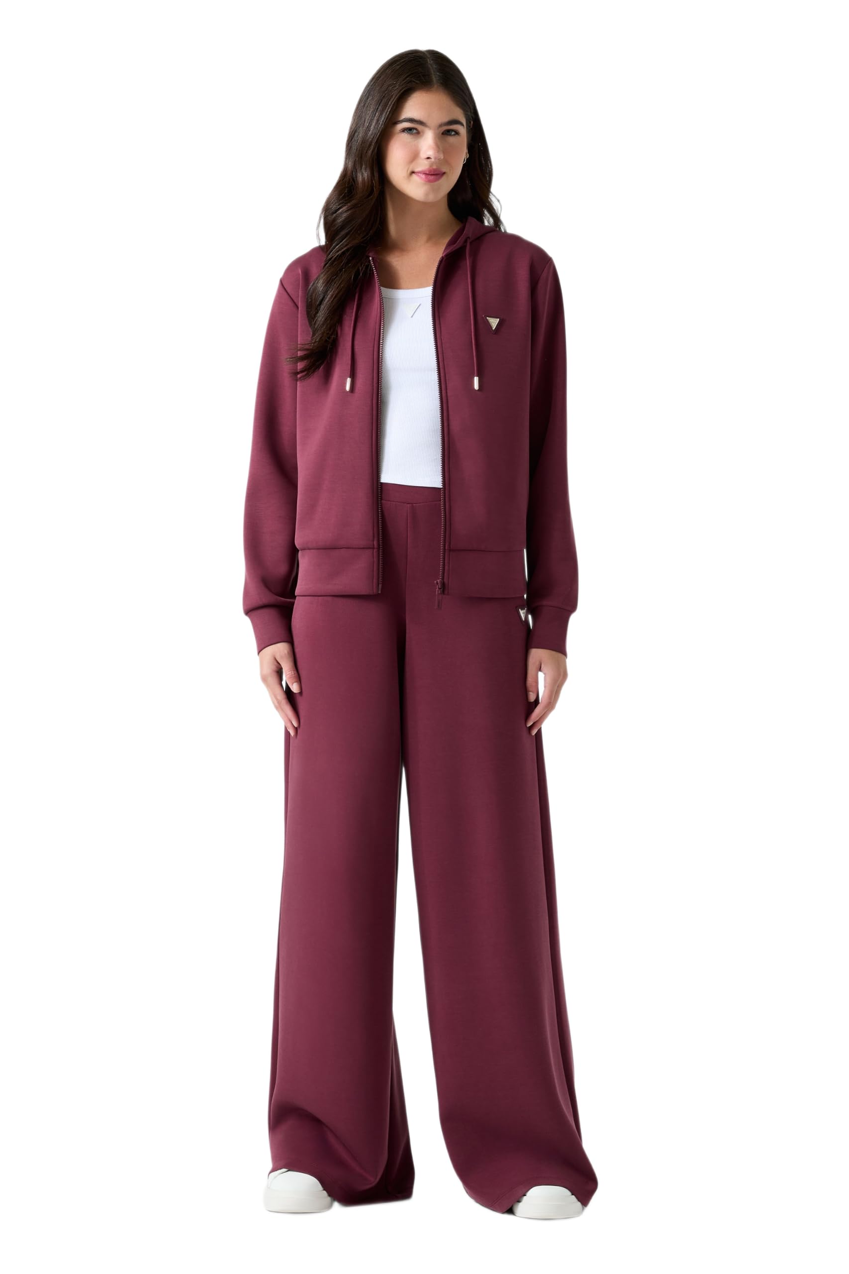 GUESS Damen Full Zip Sweatshirt Olympe Full Zip Hoodie Sweatsh