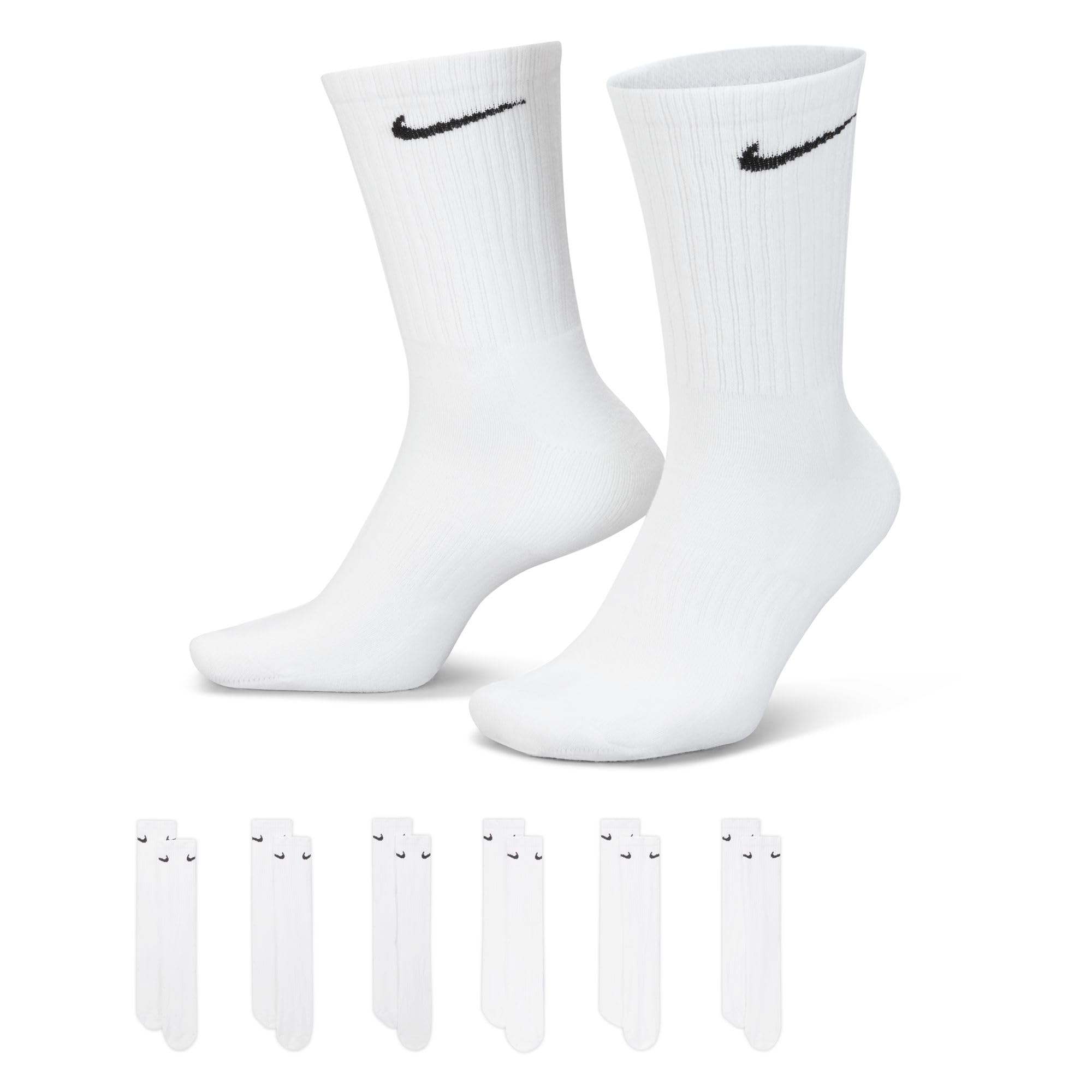 Nike Herren Everyday Cushioned Crew Crew-trainingssocken (6 Paar)