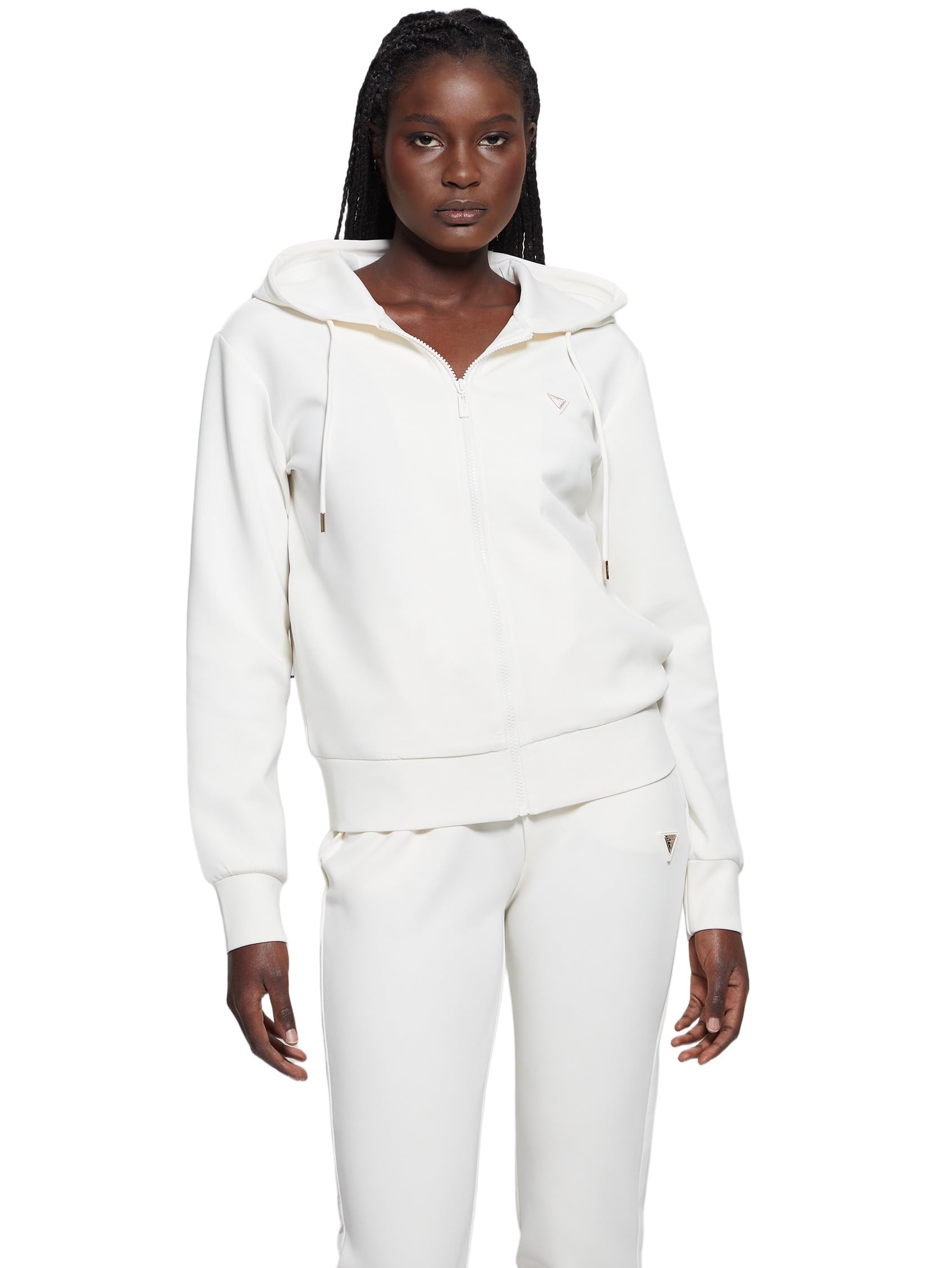 GUESS Damen Full Zip Sweatshirt Olympe Full Zip Hoodie Sweatsh