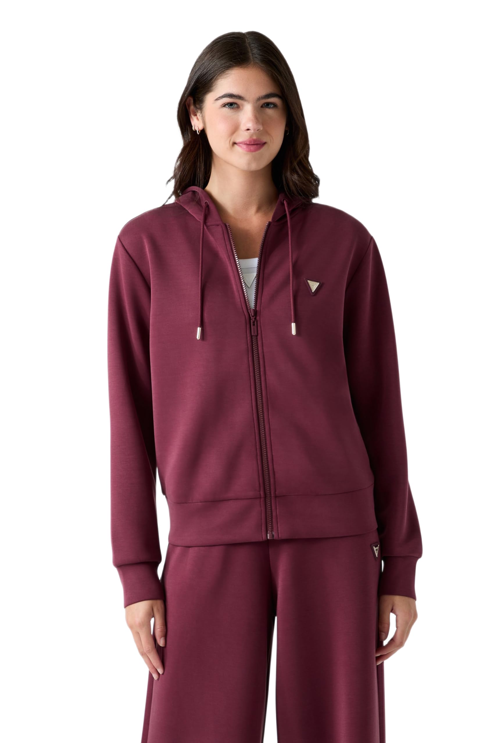 GUESS Damen Full Zip Sweatshirt Olympe Full Zip Hoodie Sweatsh
