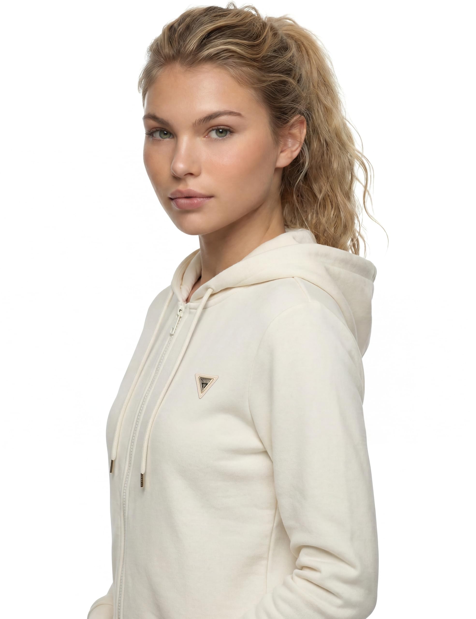 GUESS Damen Full Zip Sweatshirt Olympe Full Zip Hoodie Sweatsh