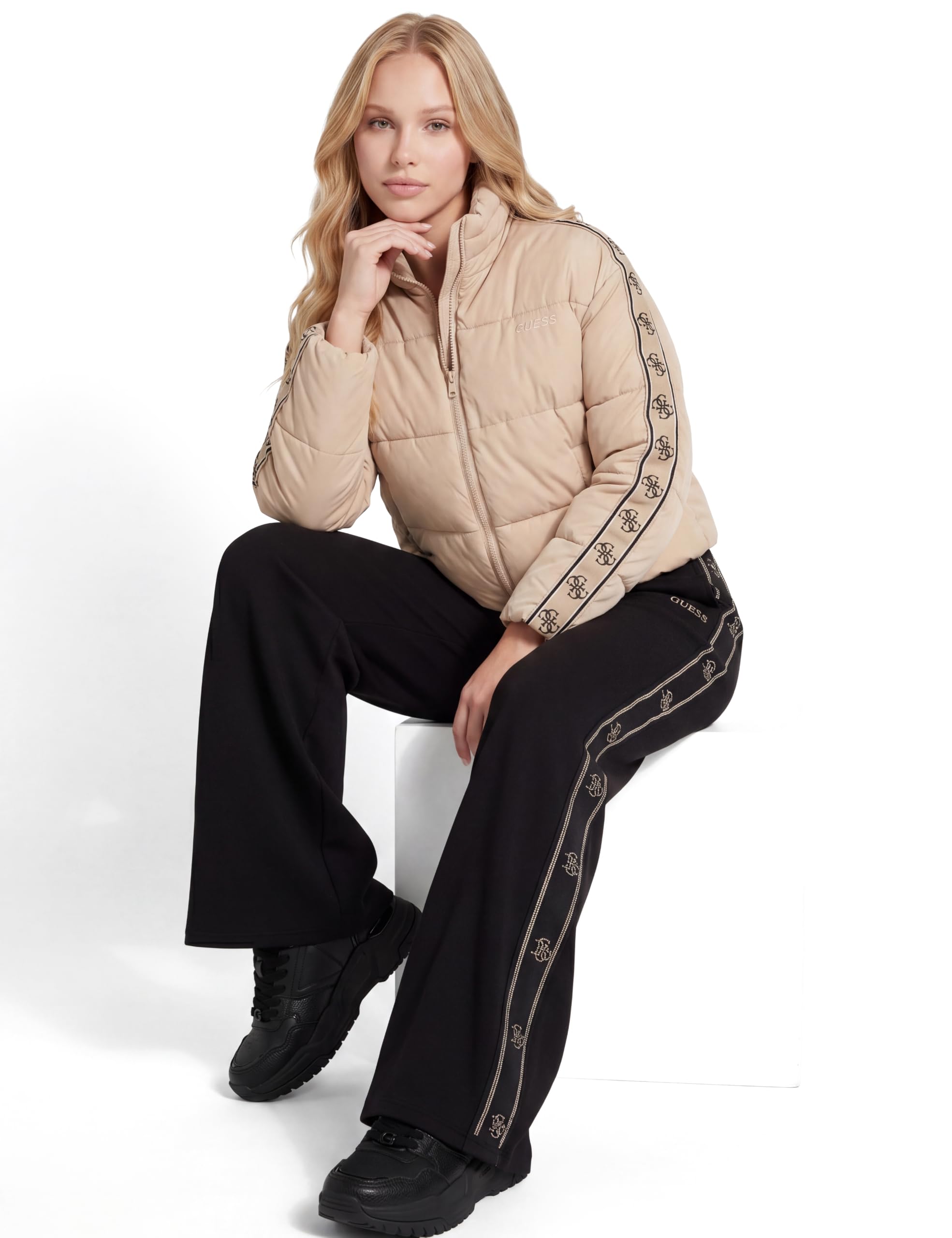Guess Damen Jacke Jean Puffer Jacket