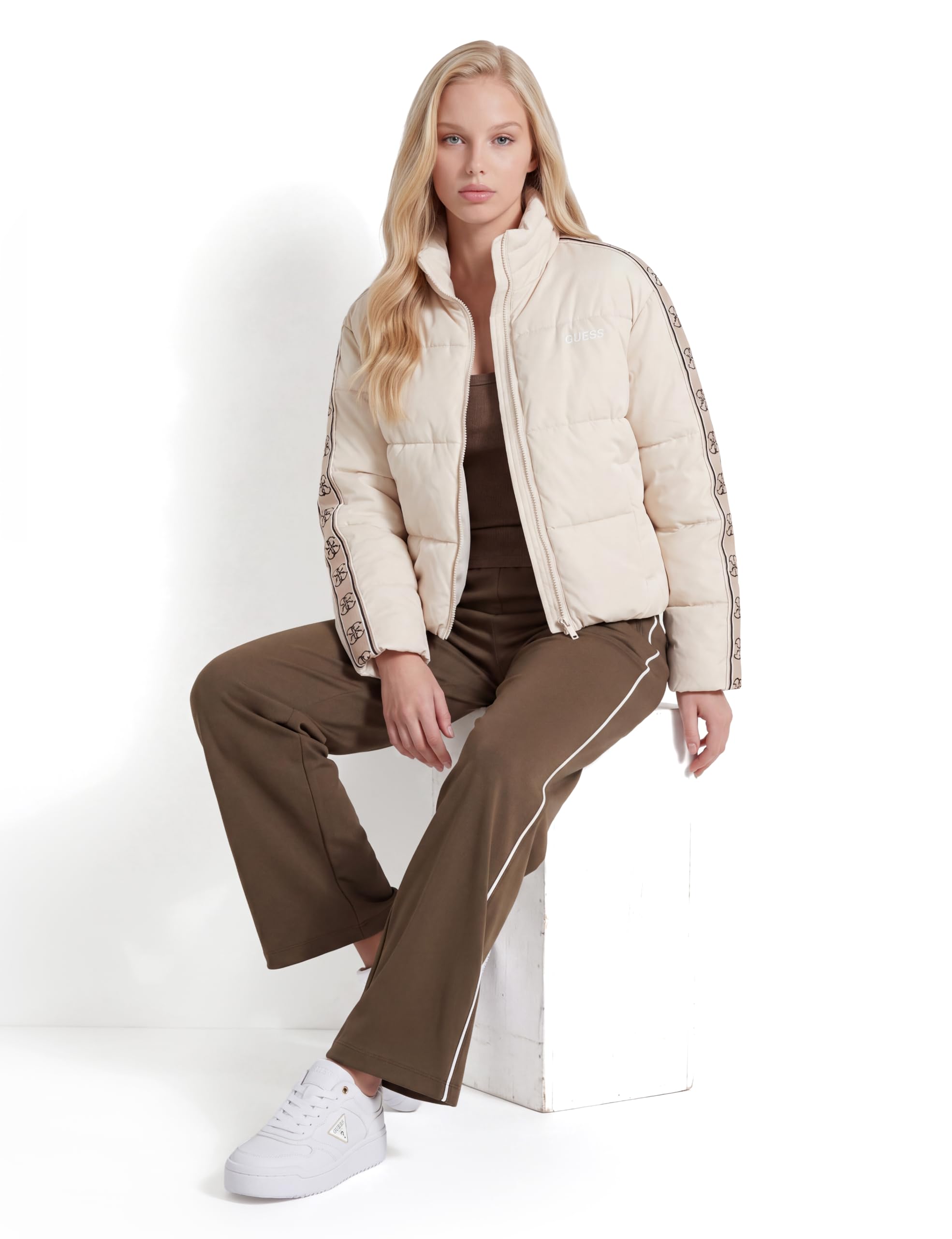 Guess Damen Jacke Jean Puffer Jacket