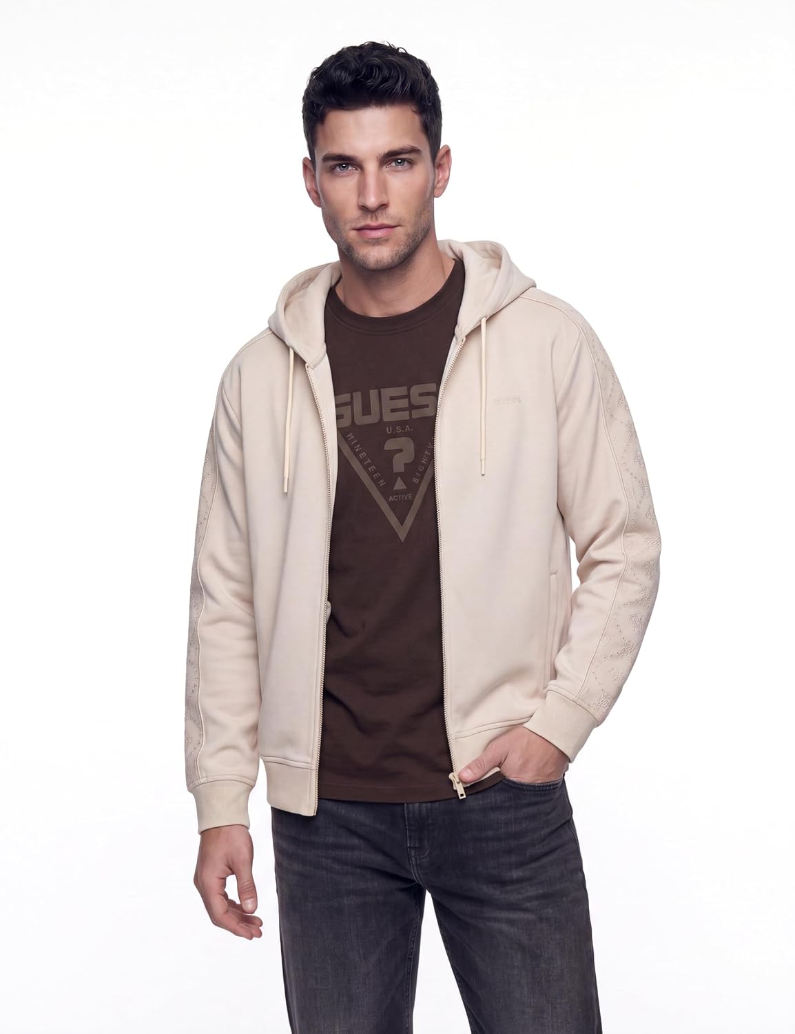 Guess Herren Full Zip Sweatshirt Kenneth