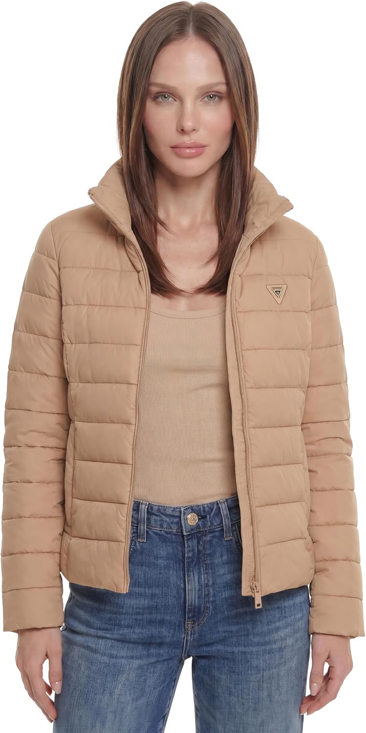 Guess Damen Steppjacke Solid Heavy Diann Puffer Jacke