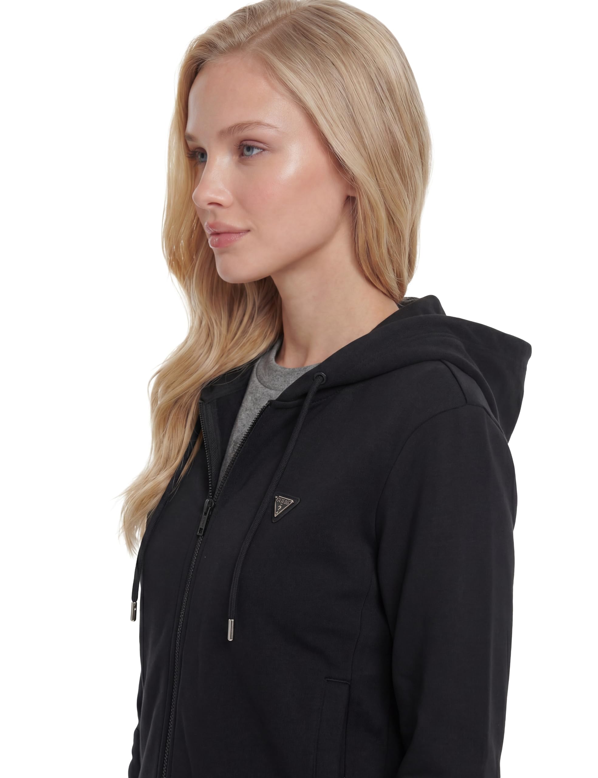 GUESS Damen Full Zip Sweatshirt Olympe Full Zip Hoodie Sweatsh