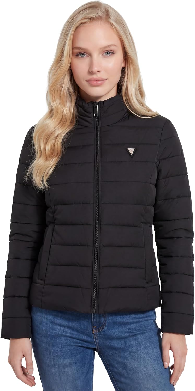 Guess Damen Steppjacke Solid Heavy Diann Puffer Jacke