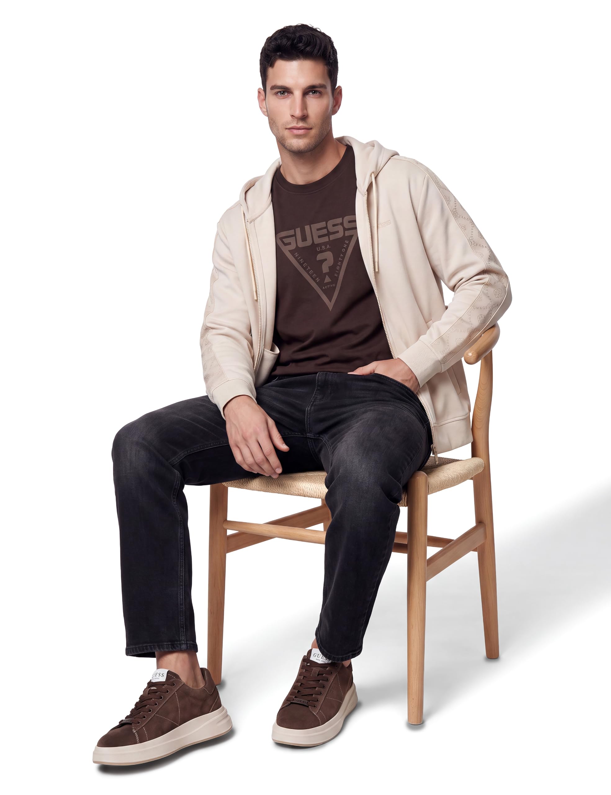 Guess Herren Full Zip Sweatshirt Kenneth