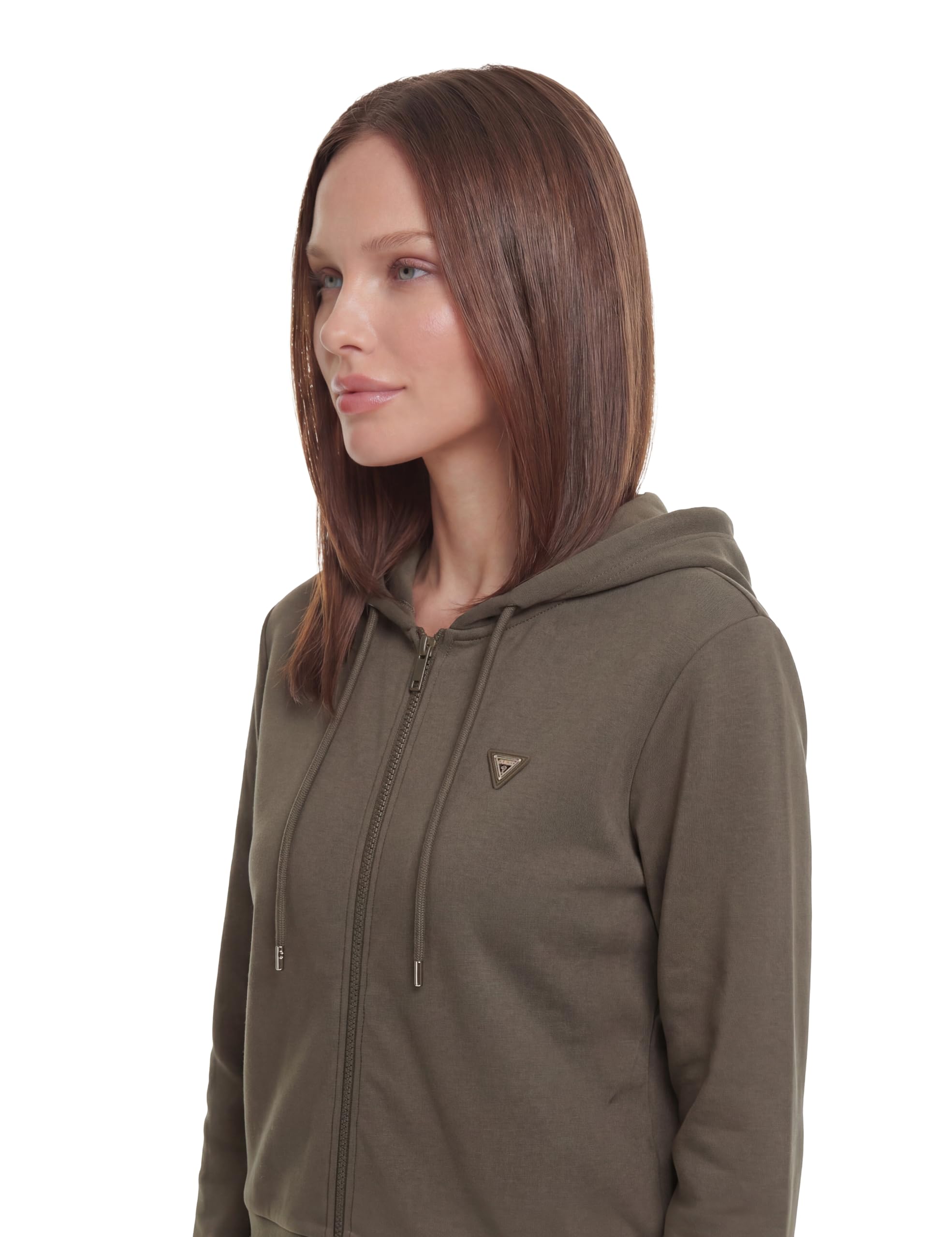 GUESS Damen Full Zip Sweatshirt Olympe Full Zip Hoodie Sweatsh