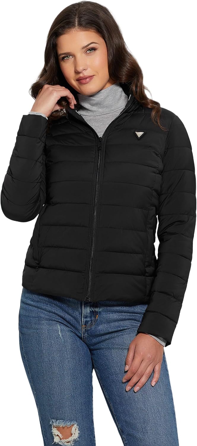 Guess Damen Steppjacke Solid Heavy Diann Puffer Jacke