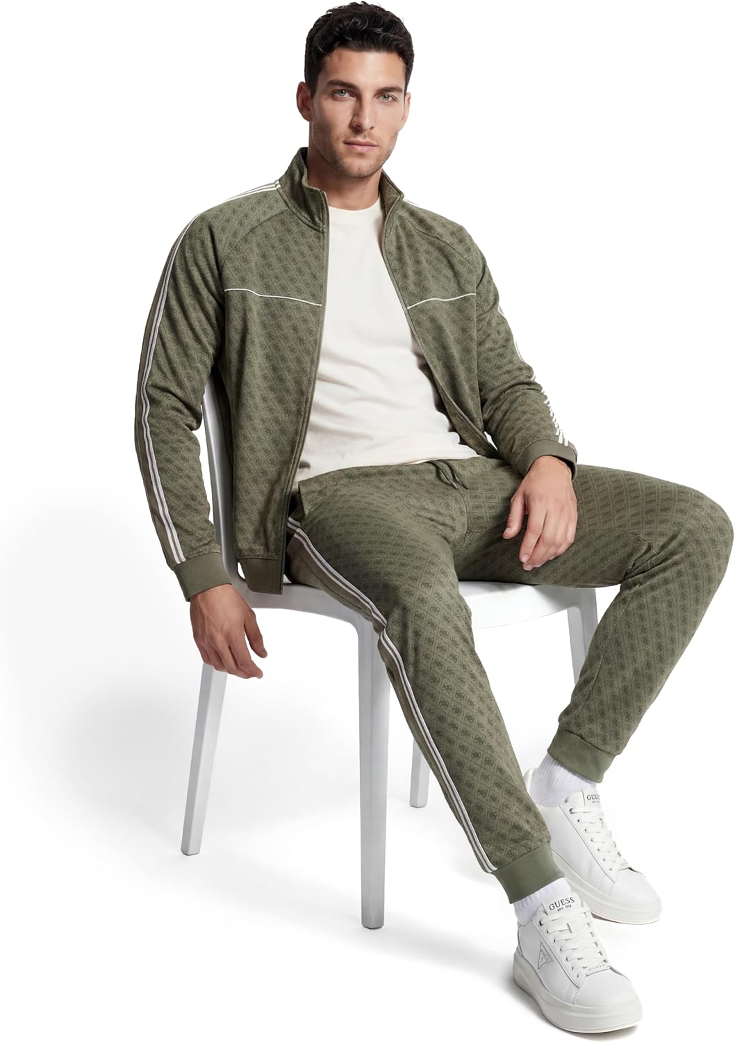 Guess Herren Full Zip Sweatshirt Parimo High Neck Full Zip SWEA