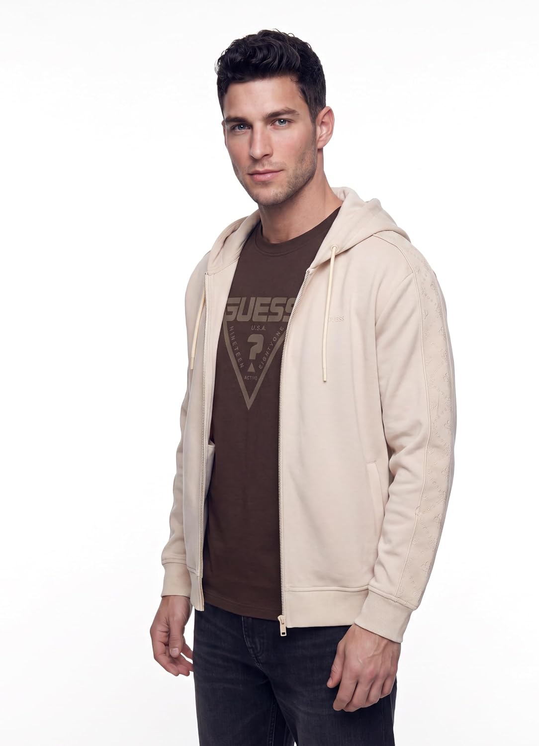 Guess Herren Full Zip Sweatshirt Kenneth