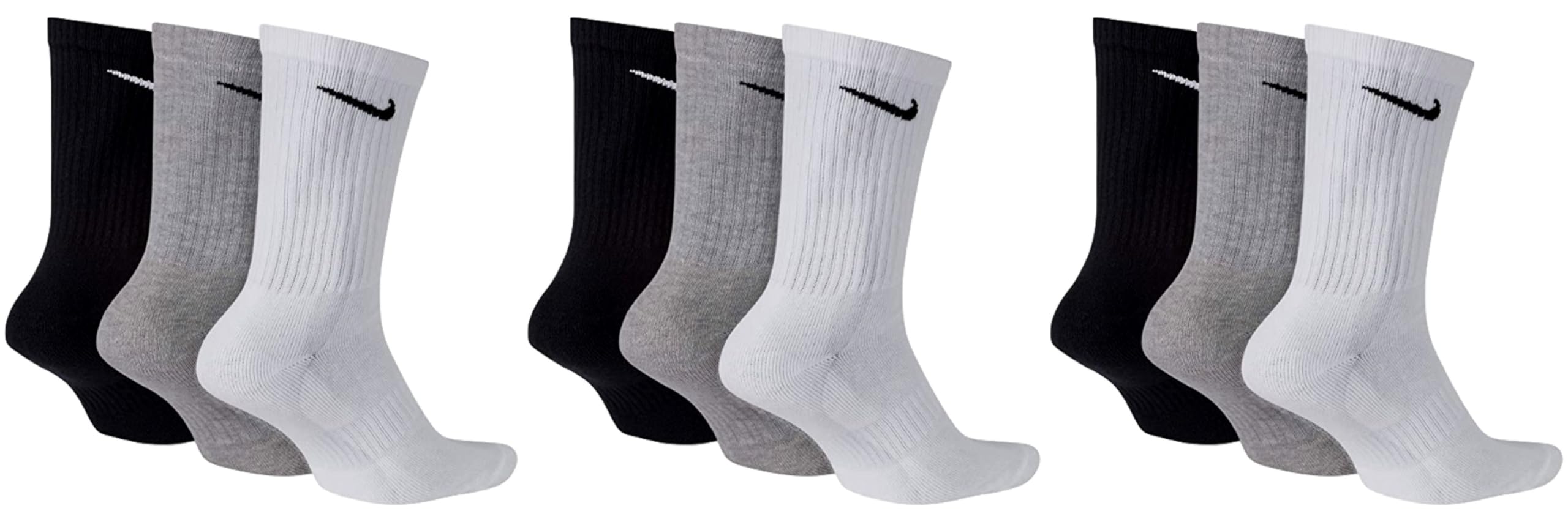 Nike Herren Everyday Cushioned Crew Crew-trainingssocken (6 Paar)