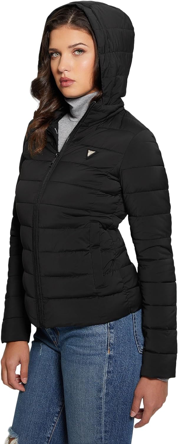 Guess Damen Steppjacke Solid Heavy Diann Puffer Jacke