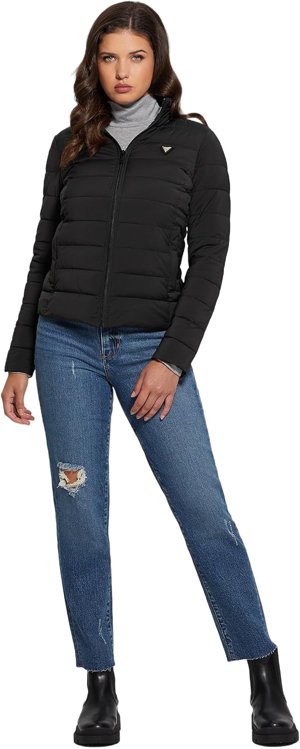 Guess Damen Steppjacke Solid Heavy Diann Puffer Jacke