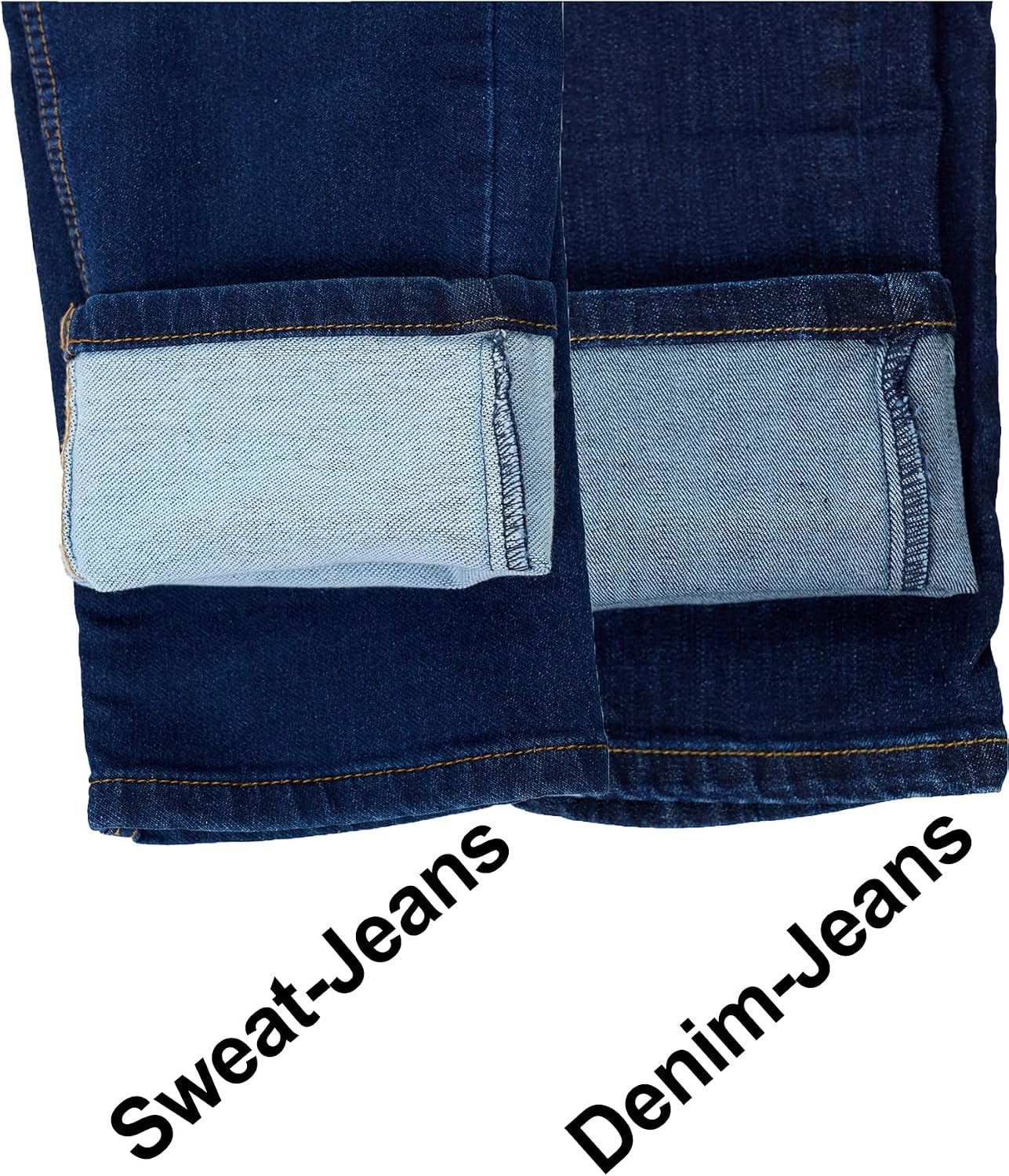 JEEL Herren Sweat-Jeans - Regular-Fit Straight-Cut - Stretch Washed Denim-Look - Jeans-Hose