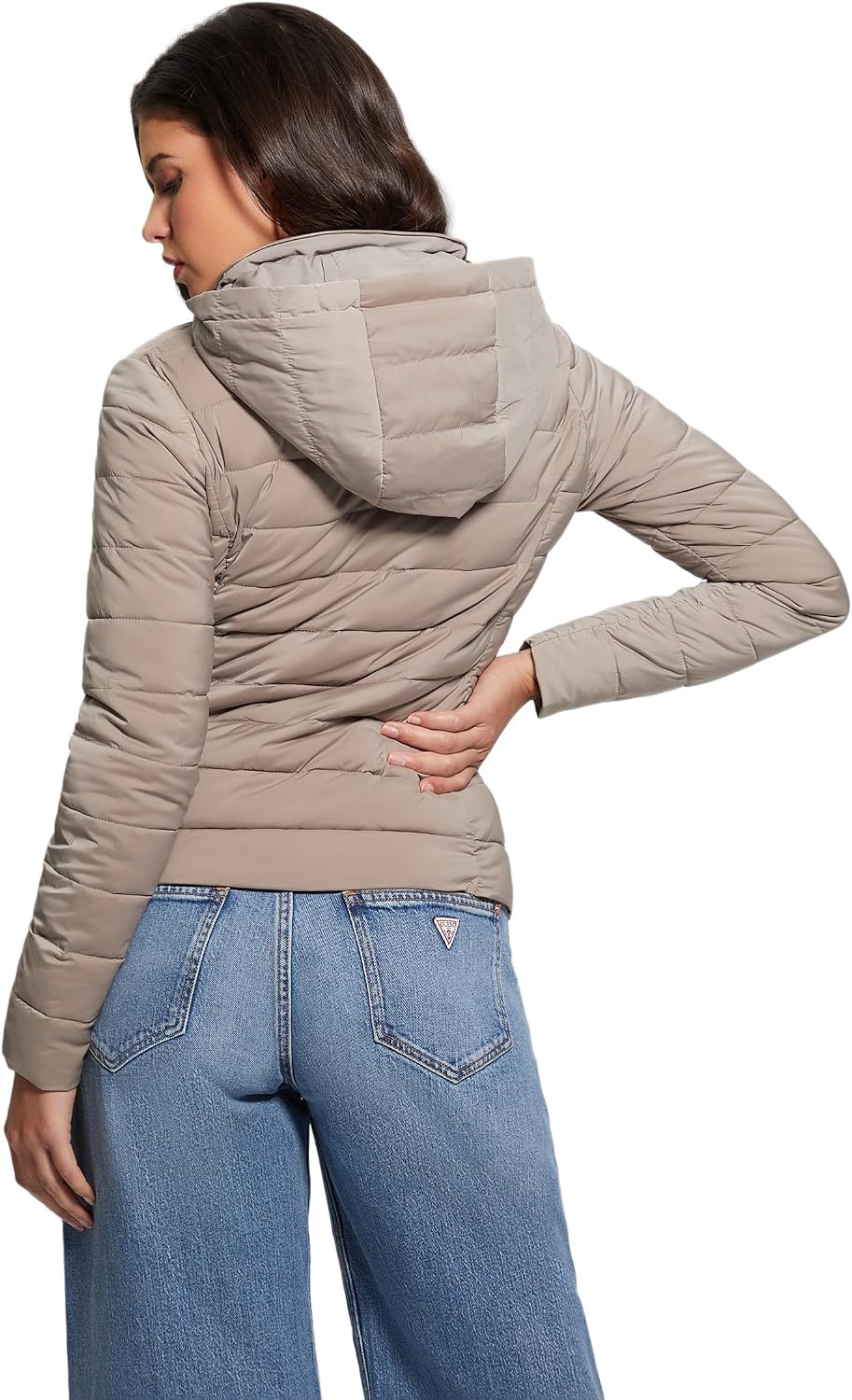 Guess Damen Steppjacke Solid Heavy Diann Puffer Jacke