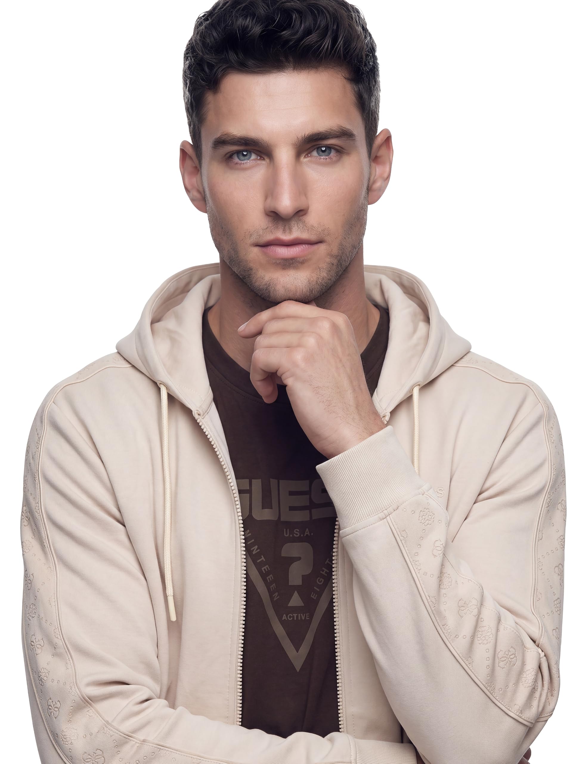 Guess Herren Full Zip Sweatshirt Kenneth