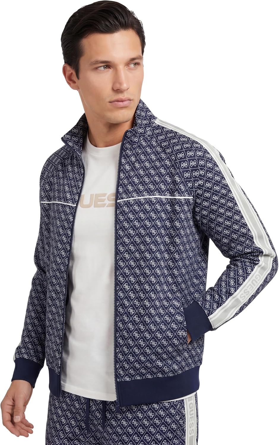 Guess Herren Full Zip Sweatshirt Parimo High Neck Full Zip SWEA