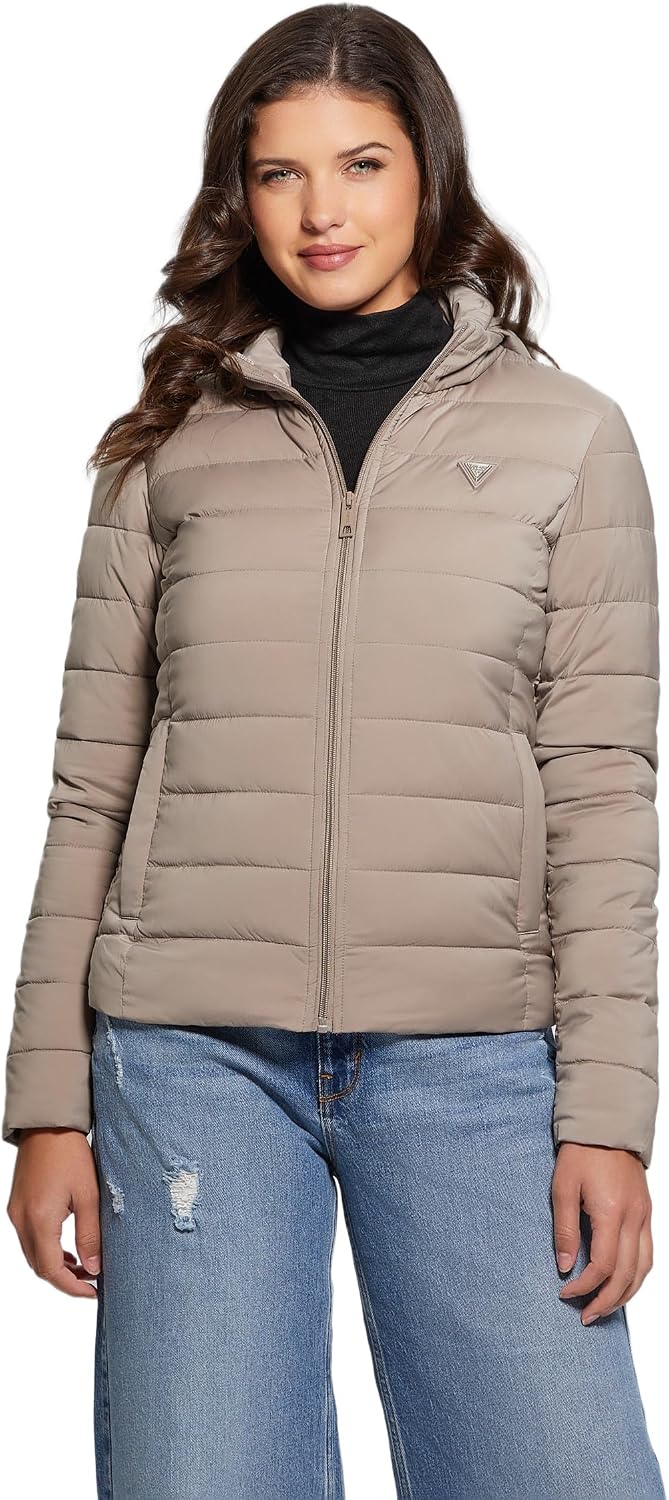Guess Damen Steppjacke Solid Heavy Diann Puffer Jacke