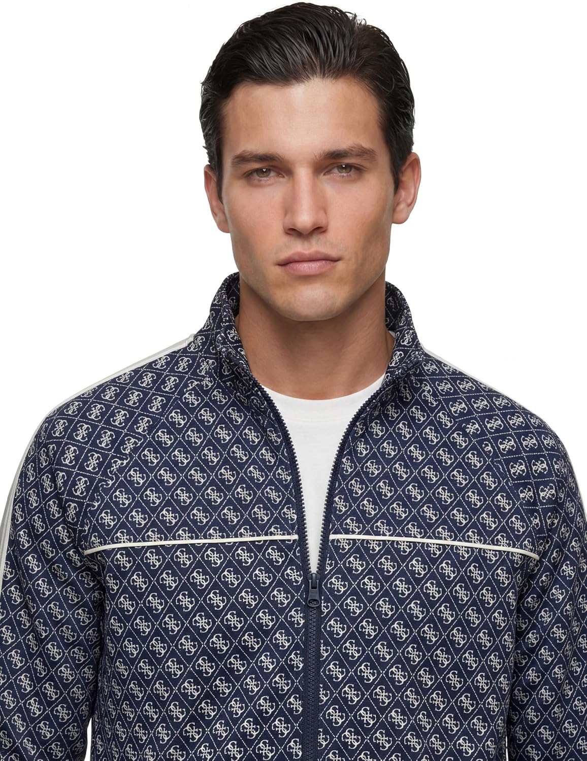 Guess Herren Full Zip Sweatshirt Parimo High Neck Full Zip SWEA